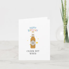 Ältere aber klügere Puns Birthday Card Karte