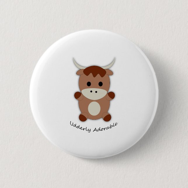 Ältere adorable Kuh Button (Vorderseite)