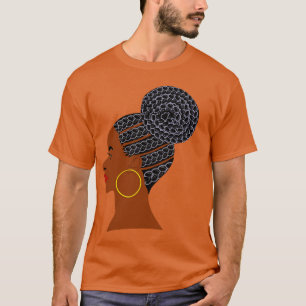 Ältere Afroamerikanerin Gray Hair Cornrows T-Shirt