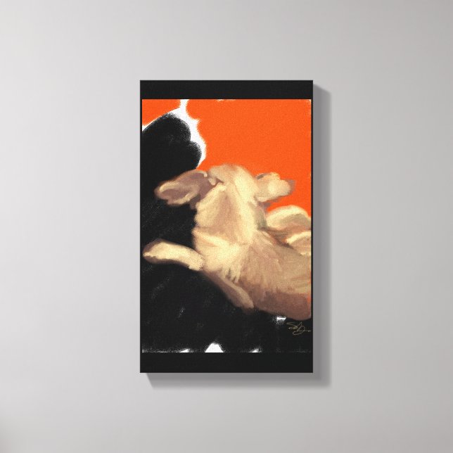 Ältere Chihuahua an das Abendessen erinnern Leinwanddruck (Vorderseite)