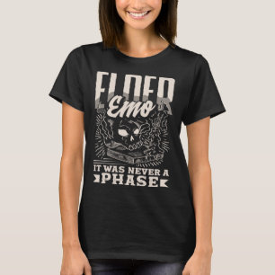 Ältere Emo Es war nie ein phasen-gotisches Skelett T-Shirt