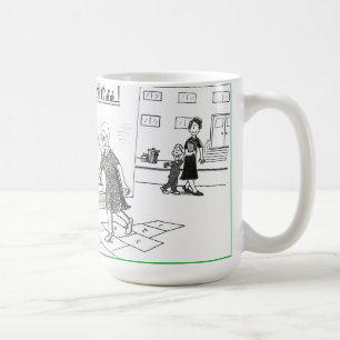 Ältere Frau überspringen Hopscotch Gam Kaffeetasse