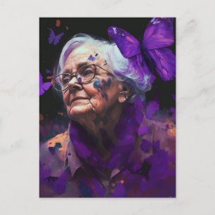 Ältere Frauen mit Schmetterlingen Postkarte