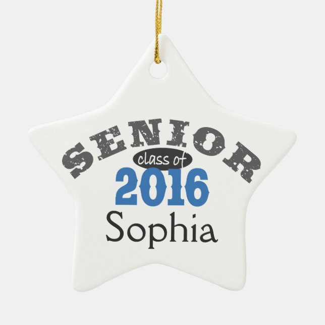Ältere Klasse von Blau 2016 Keramik Ornament (Vorne)