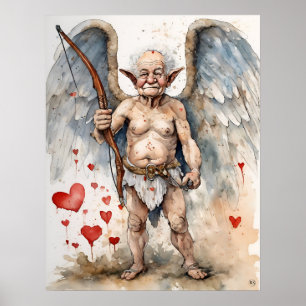 Ältere Patienten Cupid Valentine Poster