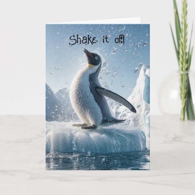 Ältere Pinguine im Eis Karte (Vorderseite)