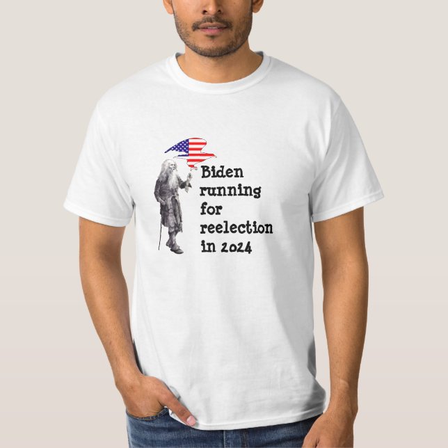Ältere schläfrige Joe Biden Präsidentschaftswahlen T-Shirt (Vorderseite)