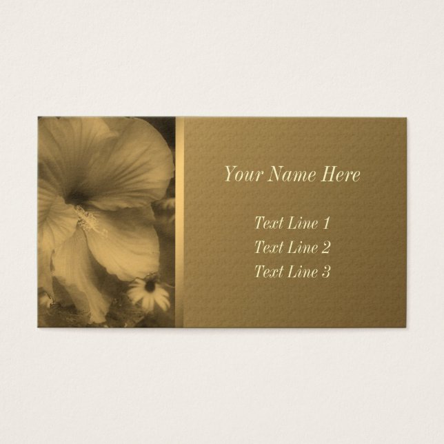 Ältere Sepia-Hibiskus-Blume (Vorderseite)