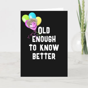 Ältere Spaß mit Balloons Karte