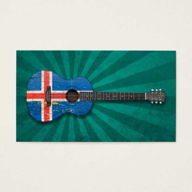 Ältere und abgetragene isländische Fahne Acoustic  (Vorderseite)