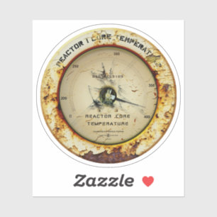 Ältere und beschädigte Kerntemperatur des Nukleare Aufkleber