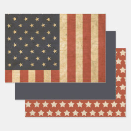 Ältere US Flag Army Boot Camp Soldier Geschenkpapier Set
