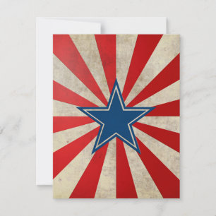 Ältere US Flagge - Rot, Weiß und Blau Einladung