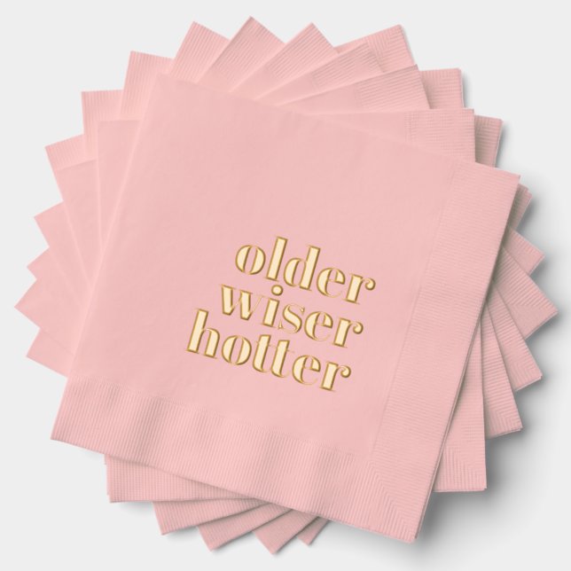 Ältere Weiiser Hotter Pink Napkins Servietten Mit Folie (Insitu (Gestapelt))
