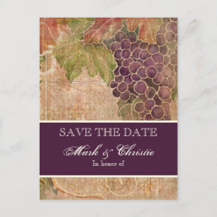Ältere Weinberge Save the Date Postkarte