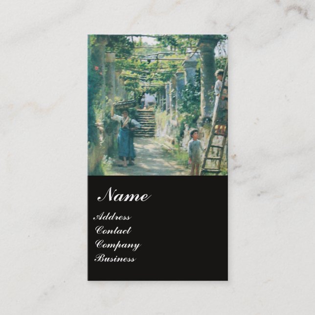 ÄLTERE WEINRÜSTE WEIN PARTY VISITENKARTE (Vorderseite)