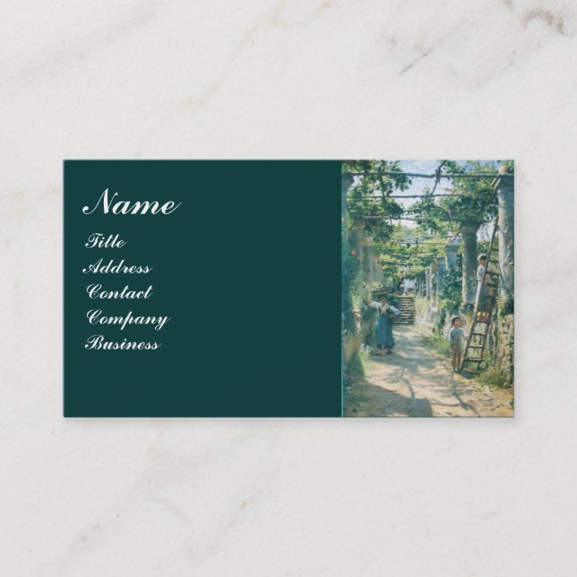 ÄLTERE WEINRÜSTE WEIN PARTY VISITENKARTE (Vorderseite)