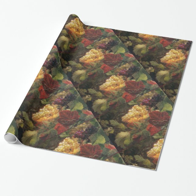 ÄLTERE WEINRÜSTUNG PARTY GESCHENKPAPIER (Ungerollt)