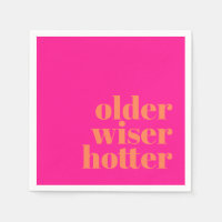 Ältere weiser Hotter Bold Pink Orange Geburtstag
