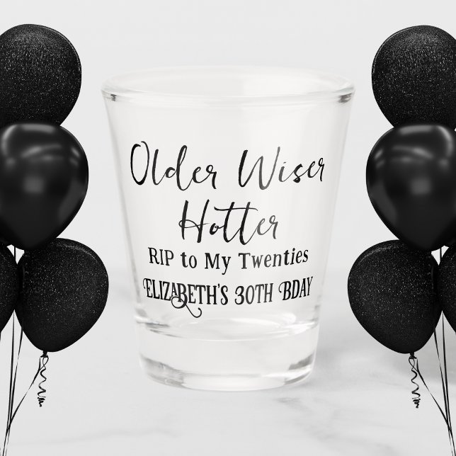 Ältere Weiser Hotter RIP 20 30. Geburtstag Schnapsglas (Von Creator hochgeladen)
