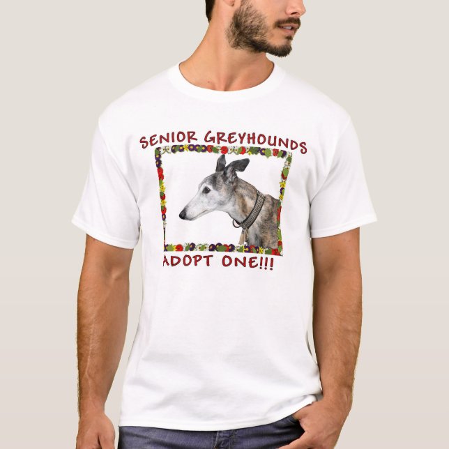 Ältere Windhunde T-Shirt (Vorderseite)