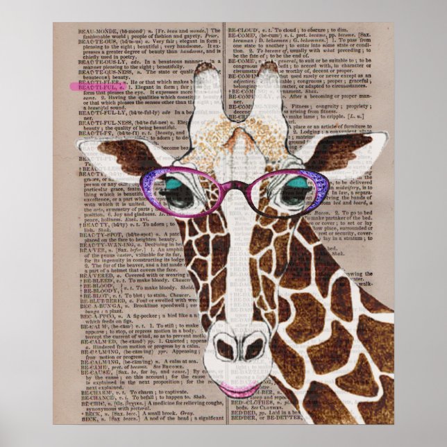 Altered Art Funky Giraffe Poster (Vorne)