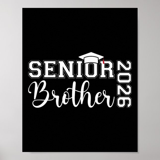 Älterer Bruder 2026 Abgänger 2026 Absolvent Abschl Poster (Vorne)