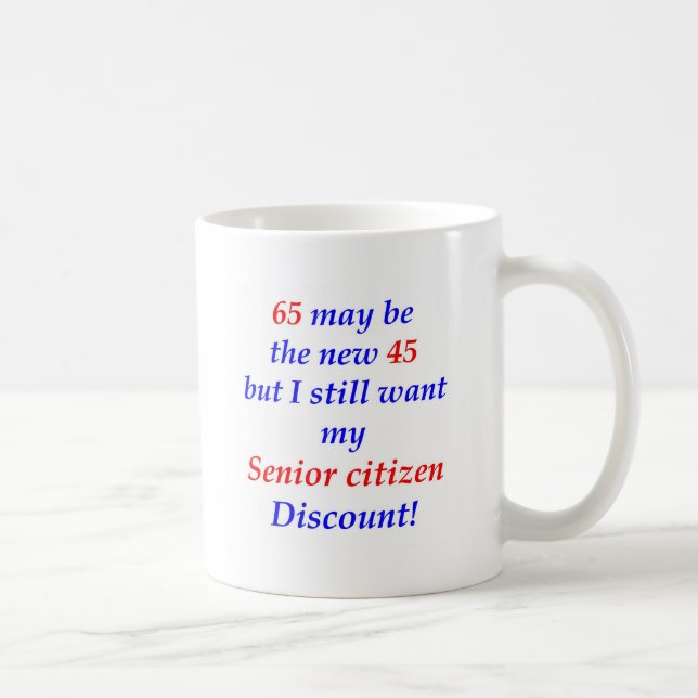 Älterer Bürger 65 Kaffeetasse (Rechts)