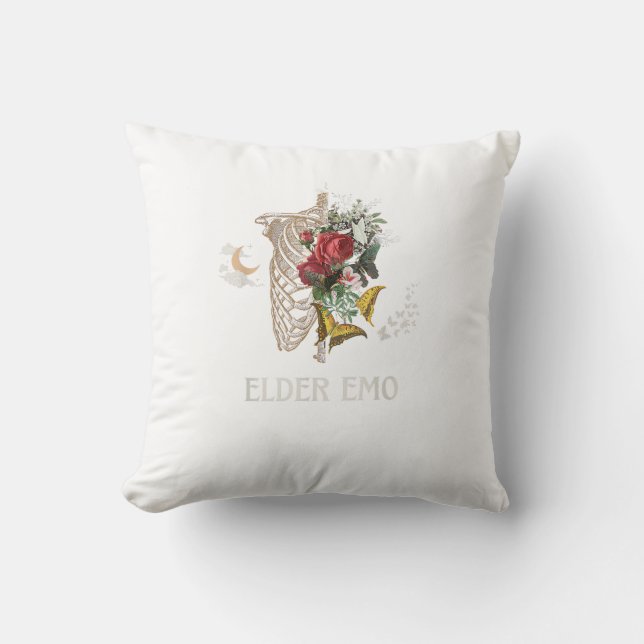 Älterer Emo Lustiger Goth Älterer Gothic Cottageco Kissen (Vorderseite)