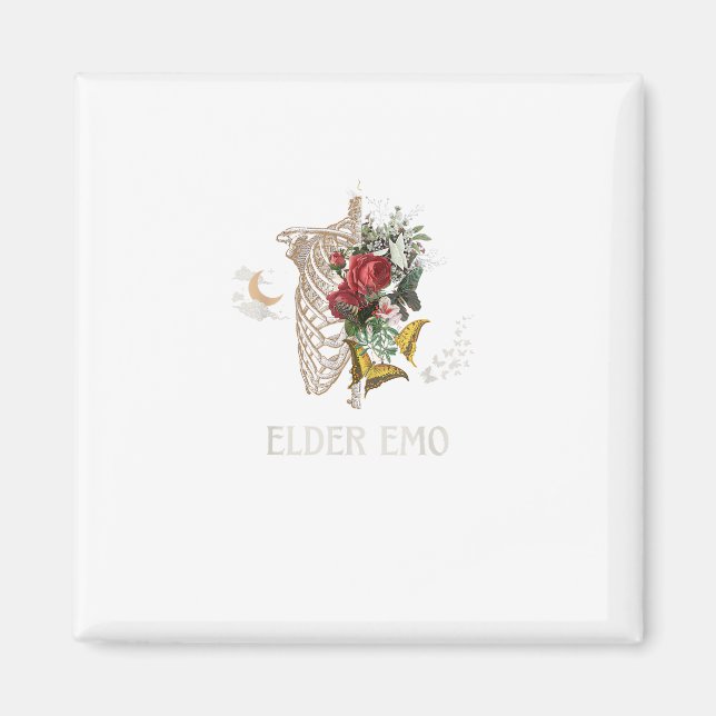 Älterer Emo Lustiger Goth Älterer Gothic Cottageco Magnet (Vorne)