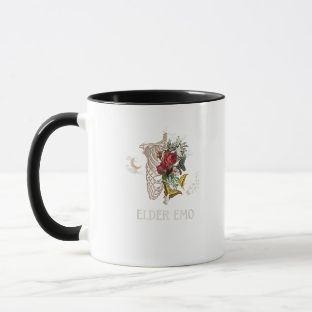 Älterer Emo Lustiger Goth Älterer Gothic Cottageco Tasse (Links)
