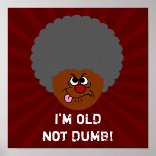 Älterer Erwachsener bin ich ALTER nicht DUMMER Poster
