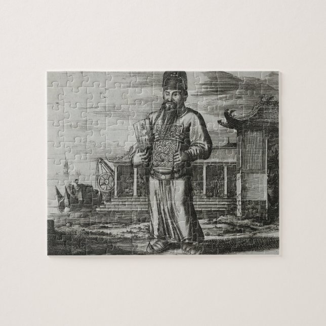 Älterer ziviler Bediensteter, der Steuern, Puzzle (Horizontal)