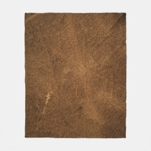 Älteres braunes Leder: klassische Textur Fleecedecke