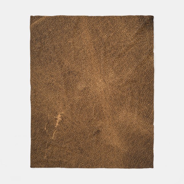 Älteres braunes Leder: klassische Textur Fleecedecke (Vorderseite)