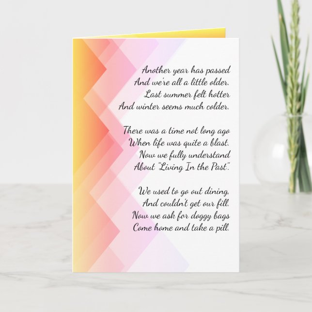 Älteres Gedicht Karte (Vorderseite)