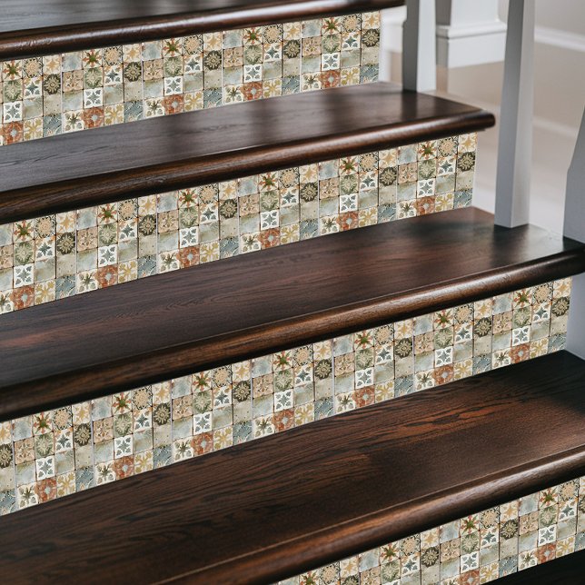 Älteres marokkanisches Patchwork - Vintages Multi- Fliese (Von Creator hochgeladen)