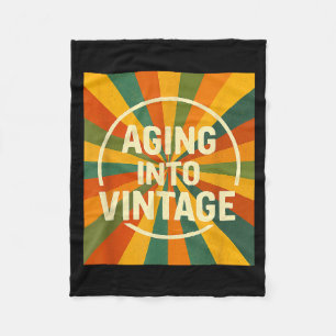 Altern in Vintage Lustiges Zitat Tee Geburtstag Fleecedecke