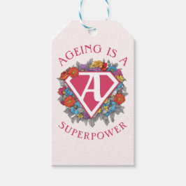 Altern ist ein Geburtstag der Supermacht Geschenkanhänger