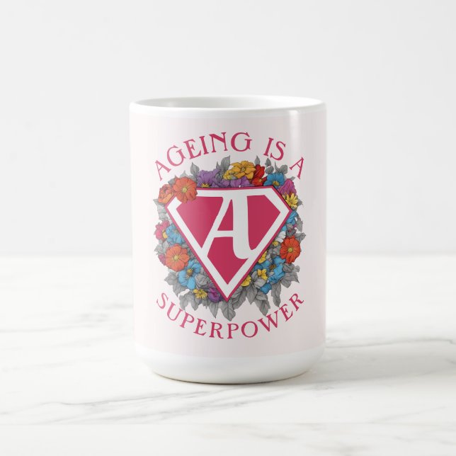 Altern ist ein Geburtstag der Supermacht Kaffeetasse (Mittel)