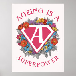 Altern ist ein Geburtstag der Supermacht Poster