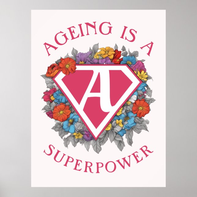 Altern ist ein Geburtstag der Supermacht Poster (Vorne)