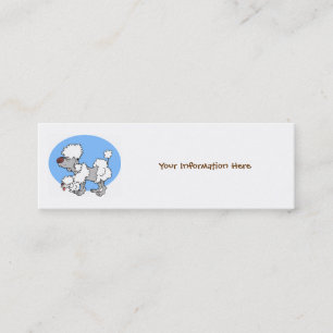Altern Poodle Cartoon Lesezeichen Business Cards Mini Visitenkarte