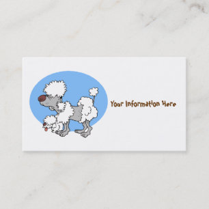 Altern von Poodle Cartoon Business Cards Visitenkarte