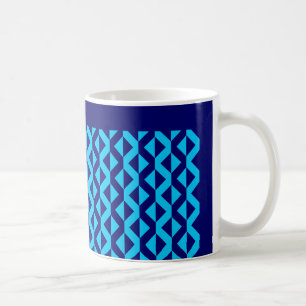 Alternate ZigZags - Sky Blue and Deep Navy Tasse