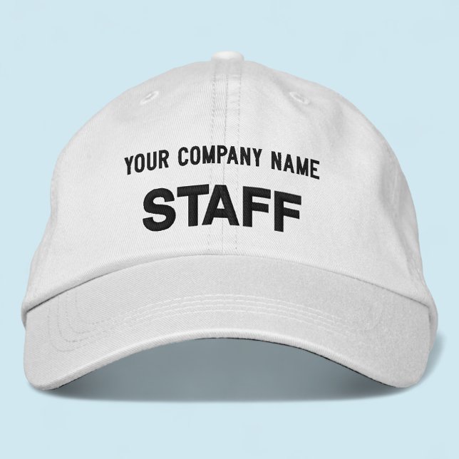 Alternative Bekleidung bestickte Mitarbeiter Hat W Baseballkappe (MISOOK White Embroidered Staff Baseball Cap)