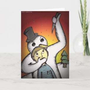 Alternative Christmas Cards - Killer Snowman Feiertagskarte