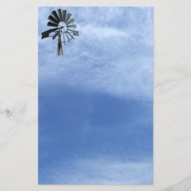 Alternative Energie - Power von Windrädern Briefpapier (Vorderseite)