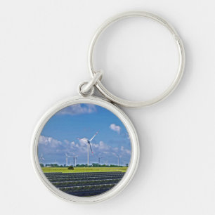 Alternative Energie - Solar- und Windenergie Schlüsselanhänger