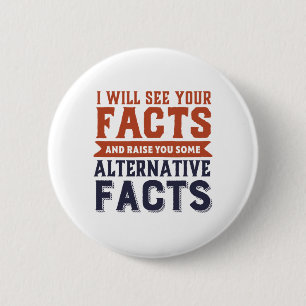 Alternative Fakten Fake News Funny Political Humor Button